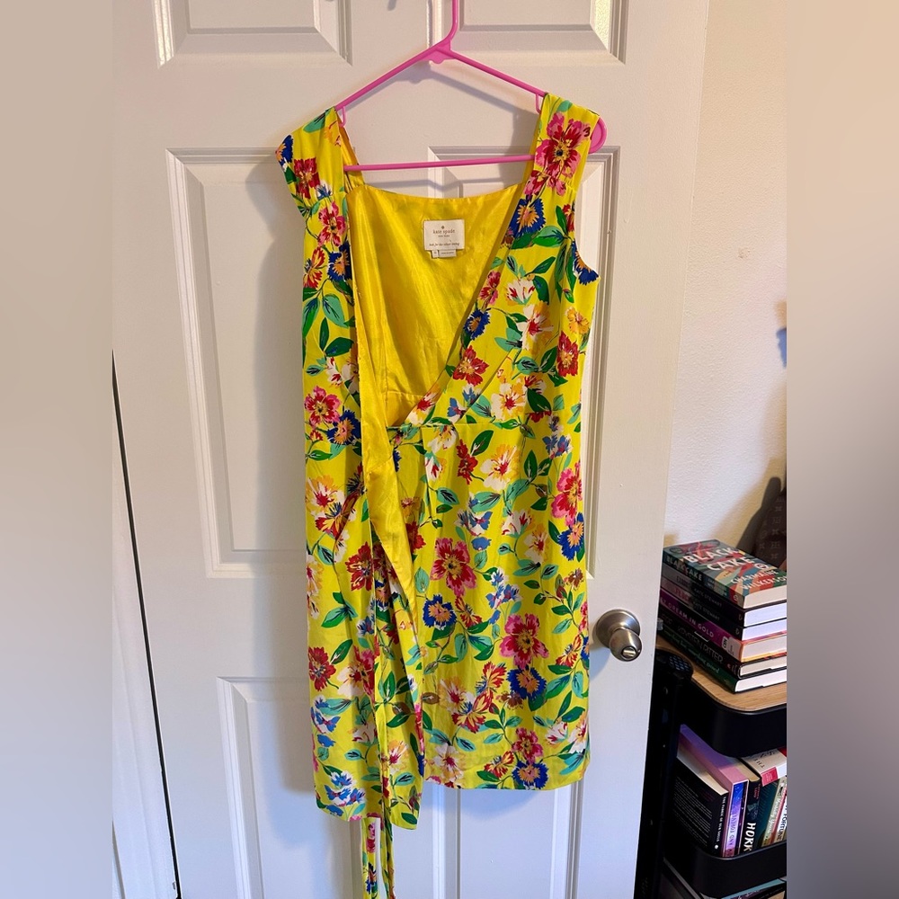Kate spade yellow wrap dress